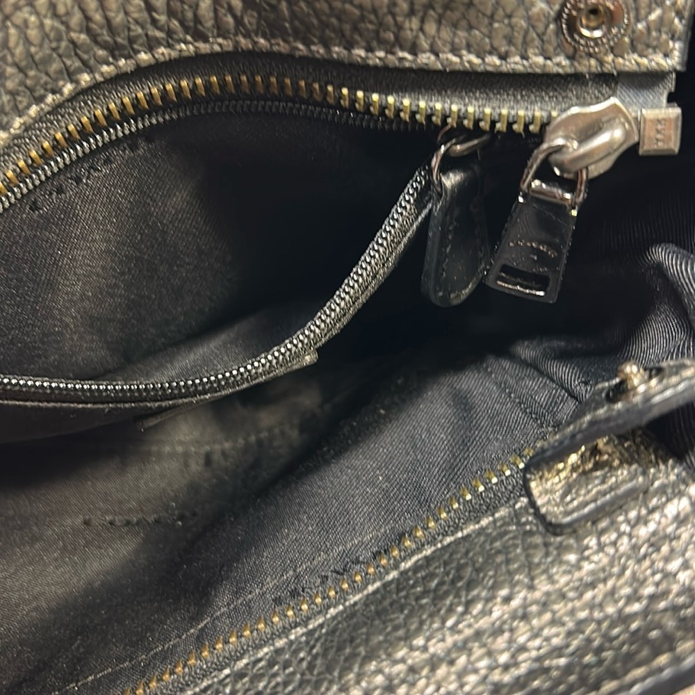 Coach Swagger leather in silver grey handbag - Picture 14 of 16